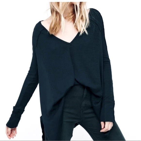 Free People We The Free Pacific Thermal in Black - Picture 1 of 11